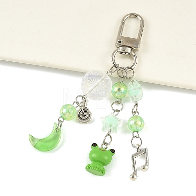 Alloy & Acrylic & Resin Pendant Decorations HJEW-YW00335-04-1