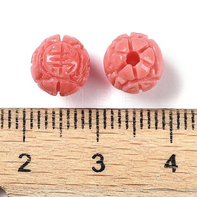 Synthetic Shell Dyed Carved Beads SHEL-H005-28-1