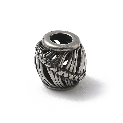 304 Stainless Steel European Beads STAS-H238-09C-AS-1