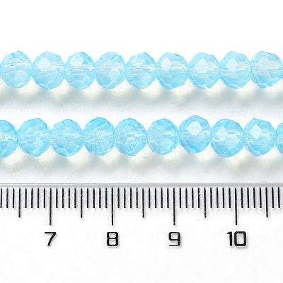 Baking Painted Transparent Glass Beads Strands DGLA-A034-J6MM-D08-1