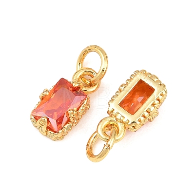 Brass Pave Cubic Zirconia Charms KK-K340-50G-1