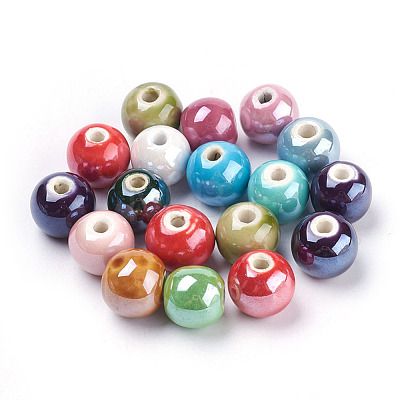 Handmade Porcelain Beads X-PORC-D001-14mm-M-1