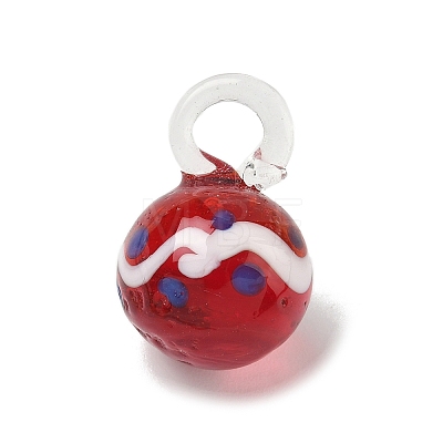 Christmas Handmade Lampwork Pendants LS-LAMP-L081-01E-1
