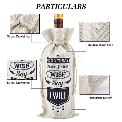 Jute Cloth Wine Packing Bags ABAG-WH0005-72E-1