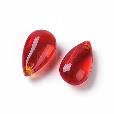 Transparent Glass Charms GLAA-H016-11K-1