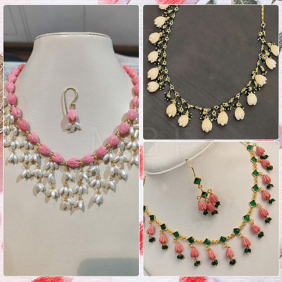 200Pcs 4 Colors Dyed Synthetic Coral Beads CORA-SP0001-22-1