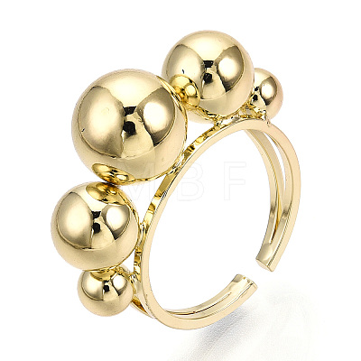 Brass Open Cuff Ring RJEW-Q778-37G-1