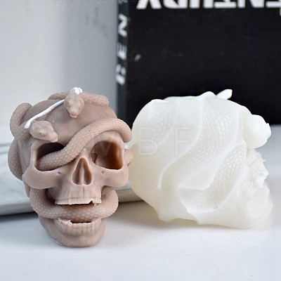 DIY Halloween Skull & Snake Candle Food Grade Silicone Molds SNAK-PW0001-11-1