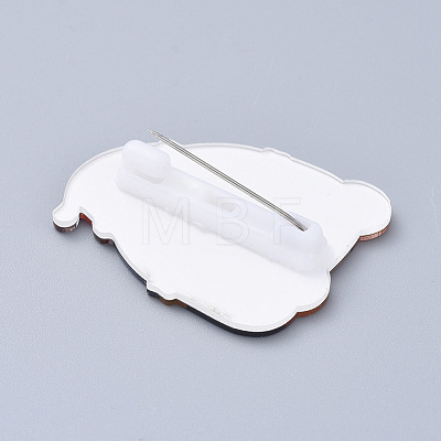 Acrylic Safety Brooches X-JEWB-D008-A12-1