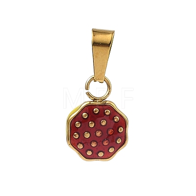304 Stainless Steel Enamel Fruit Vegetable Charms STAS-F336-02B-G-1