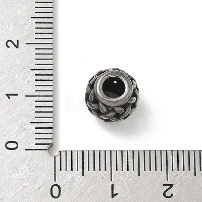 304 Stainless Steel European Beads STAS-H238-09D-AS-1