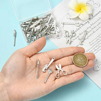 40Pcs 4 Styles Alloy Pendants FIND-FS0005-02-1