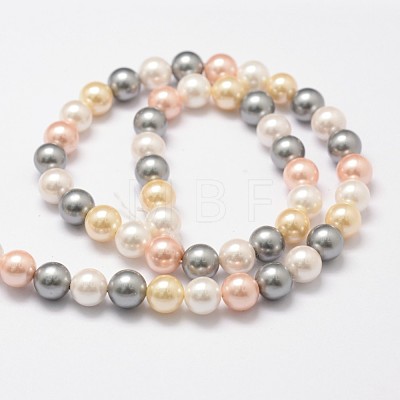 Shell Pearl Bead Strands BSHE-L017-17-1