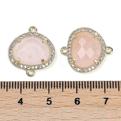 Natural Rose Quartz Faceted Oval Links G-B126-01G-09-1