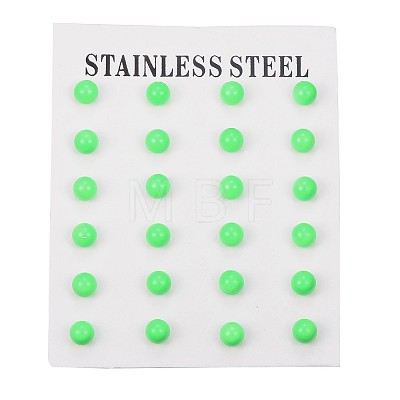 304 Stainless Steel Spray Painted Stud Earrings EJEW-H353-07-A-1