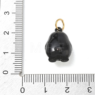 Valentine's Day 304 Stainless Steel Enamel Pendants SA-CBA08A6-07C-G-1