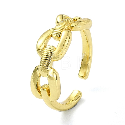 Brass Open Cuff Rings RJEW-B051-41G-1