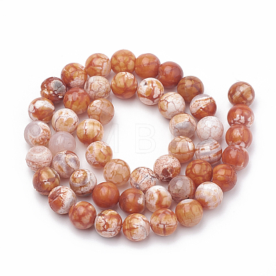 Dyed Natural Crackle Agate Beads Strands X-G-T100-03F-1