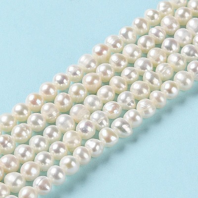 Natural Cultured Freshwater Pearl Beads Strands PEAR-E018-55-1