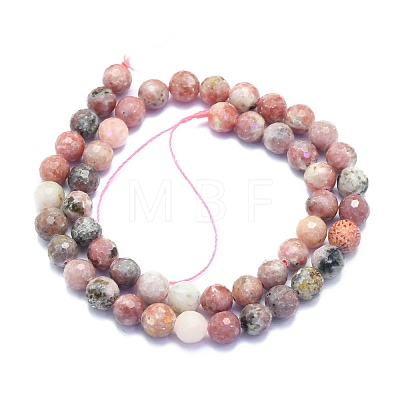 Natural Plum Blossom Jade Beads Strands G-K310-A14-8mm-1