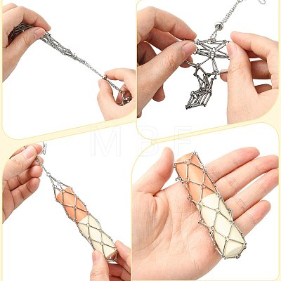 Stainless Steel Portable Lipstick Pouch Pendant Decorations HJEW-FS00104-1