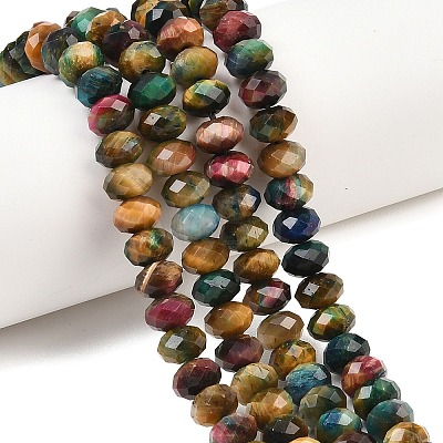 Natural Tiger Eye Beads Strands G-C259-A48-5x8mm-1