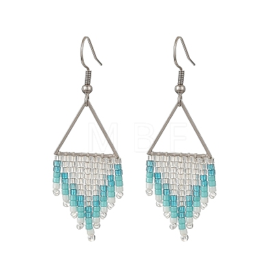 Glass Dangle Earrings EJEW-MZ00813-01-1