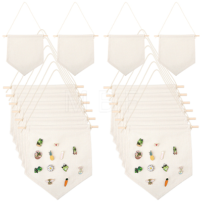 Polycotton Wall Hanging Brooch Jewelry Banner Holder AJEW-WH0596-833B-1