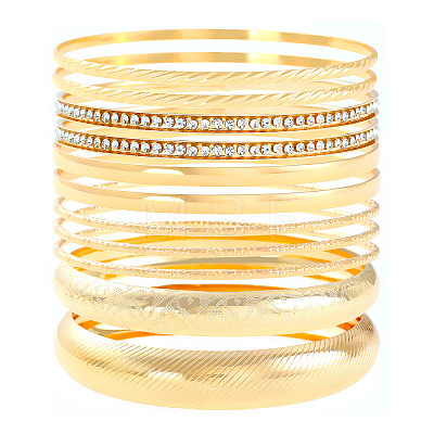 11Pcs Alloy Bangle Set for Women WG160B4-13-1