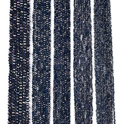 Electroplate Glass Beads Strands EGLA-A04-P6mm-B16-1