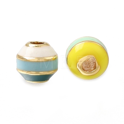 Brass Enamel Beads KK-CBA0E55-02B-G-1