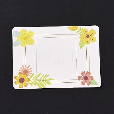 Rectangle Paper Hair Clip Display Cards DIY-B061-02F-1