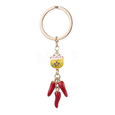 Porcelain & Alloy Enamel Keychain KEYC-JKC01156-01-1