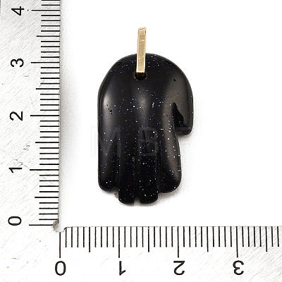 Synthetic Blue Goldstone Carved Pendants GG-CBA5963-01K-NH-1