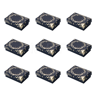 10Pcs Sun Moon Star Printed Cardboard Gift Boxes CBOX-TA0001-21D-1