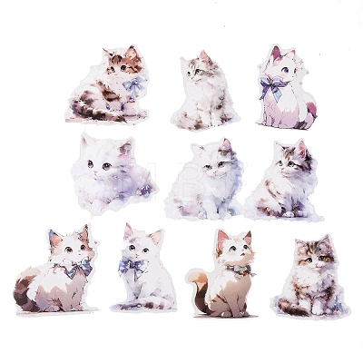 10Pcs 10 Styles Waterproof PET Stickers Set DIY-M002-01A-1