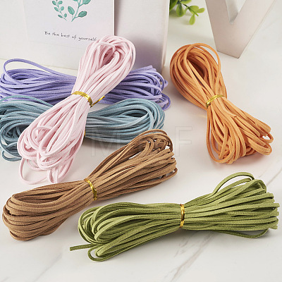  60 Yards 6 Colors Flat Faux Suede Cord LW-TA0001-02-1