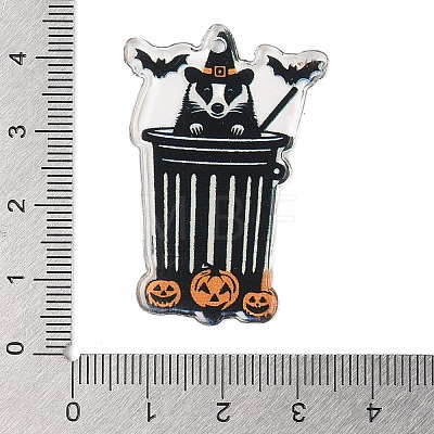 Halloween Theme Opaque Acrylic Pendants SACR-S034-08A-1