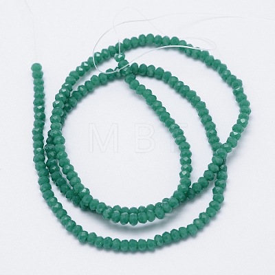Faceted Rondelle Glass Beads Strands GLAA-M028-2mm-A06-1