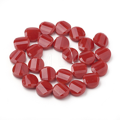 Opaque Solid Color Glass Beads Strands GLAA-N032-06I-1