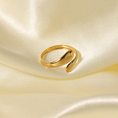 Simple and Elegant 304 Stainless Steel Snake Cuff Rings LS-IR8532-1