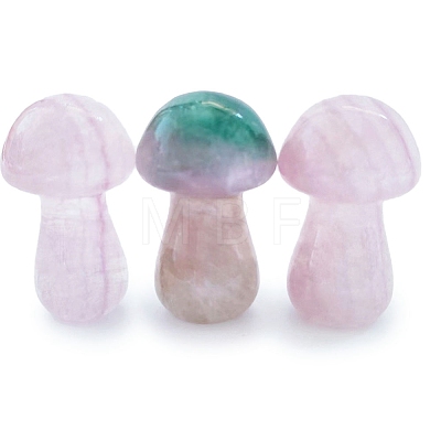 Natural Fluorite Healing Mushroom Figurines PW-WG61562-04-1