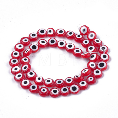 Handmade Evil Eye Lampwork Beads Strands LAMP-S191-01B-02-1