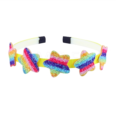 Star Candy Color Sequin Cloth Hair Bands PW-WG0EBFC-01-1