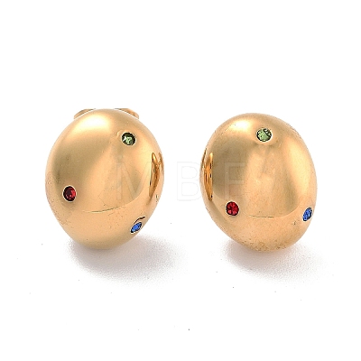 Ion Plating(IP) 304 Stainless Steel Stud Earrings EJEW-K281-07G-1