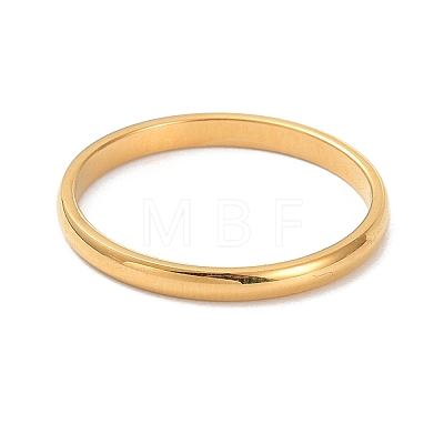 2mm Polished Plain Dome Finger Ring for Girl Women RJEW-C012-05C-G-1