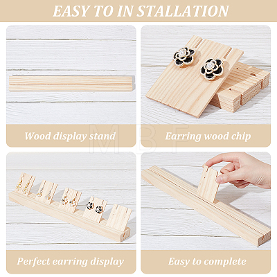 Wood Earring Display Stands EDIS-WH0012-1