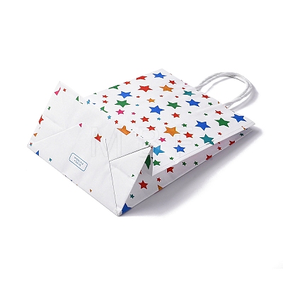 Star Print Paper Packing Tote Bags LS-CARB-R001-01D-1