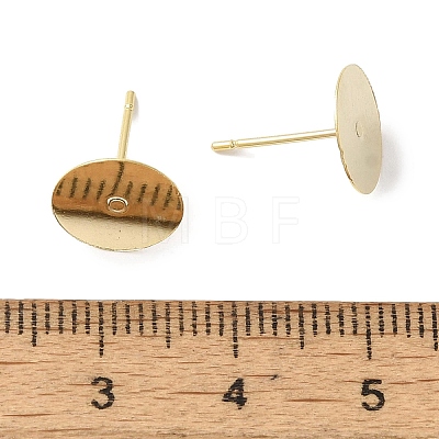 Brass Studs Earrings Finding KK-K383-05B-G-1