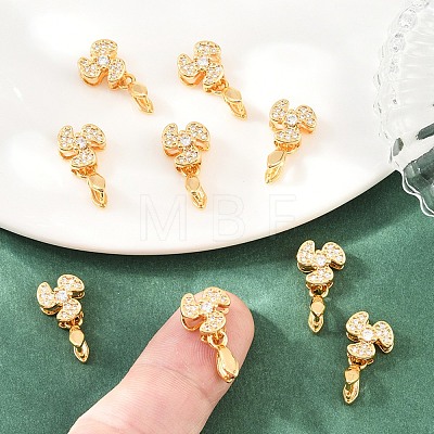 SHEGRACE Brass Micro Pave Cubic Zirconia Ice Pick Pinch Bails XGRQ5K291-828G-1